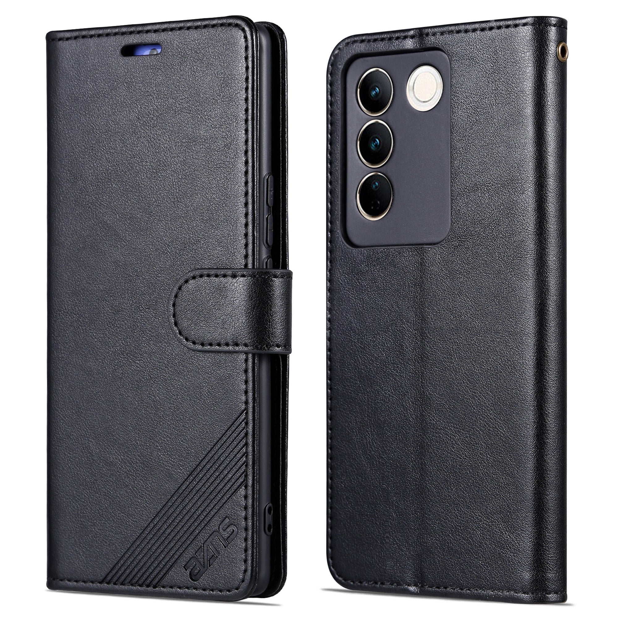 AZNS Mobile Phone Case for vivo S16e 5G PU Leather Wallet Stand Phone Cover