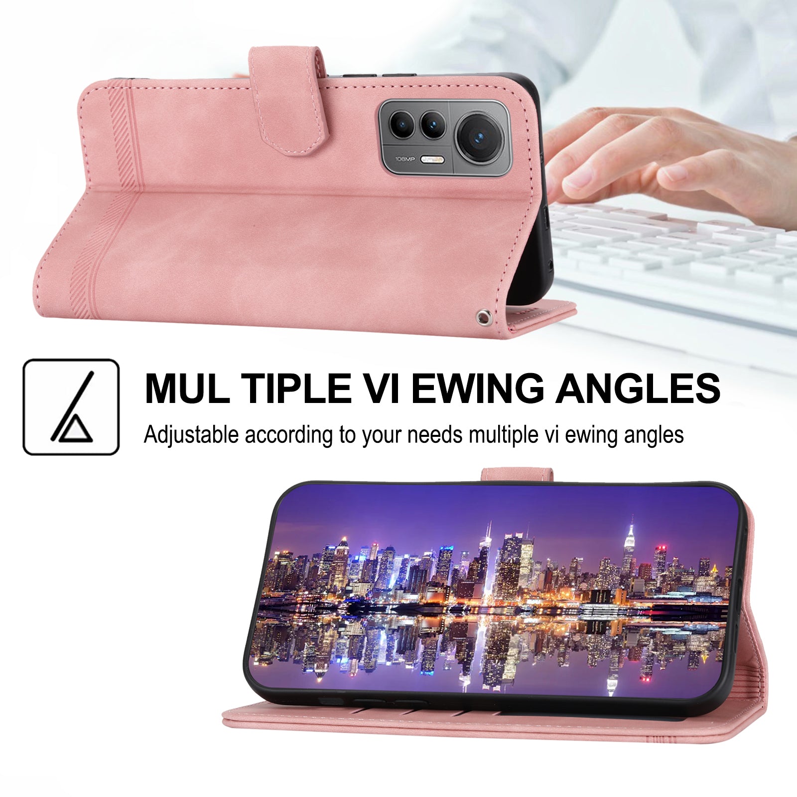 DIERFENG DF-03 for Xiaomi 12T 5G Redmi K50 Ultra 5G Lines Imprinted Leather Case Wallet Stand Cell Phone Cover