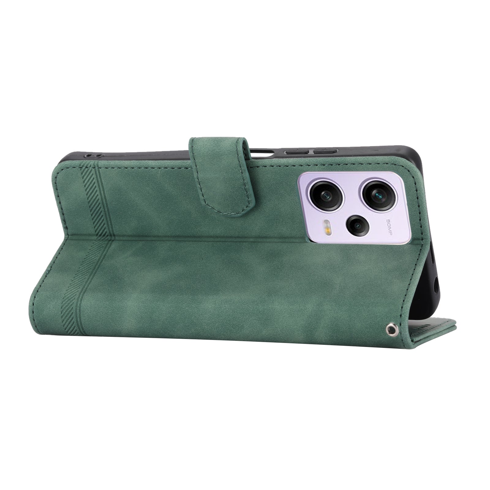 DIERFENG DF-03 til Xiaomi Redmi Note 12 Pro 5G Note 12 Pro Speed ​​5G Poco X5 Pro 5G Lines påtrykt telefonetui Flip Stand PU læder pungcover