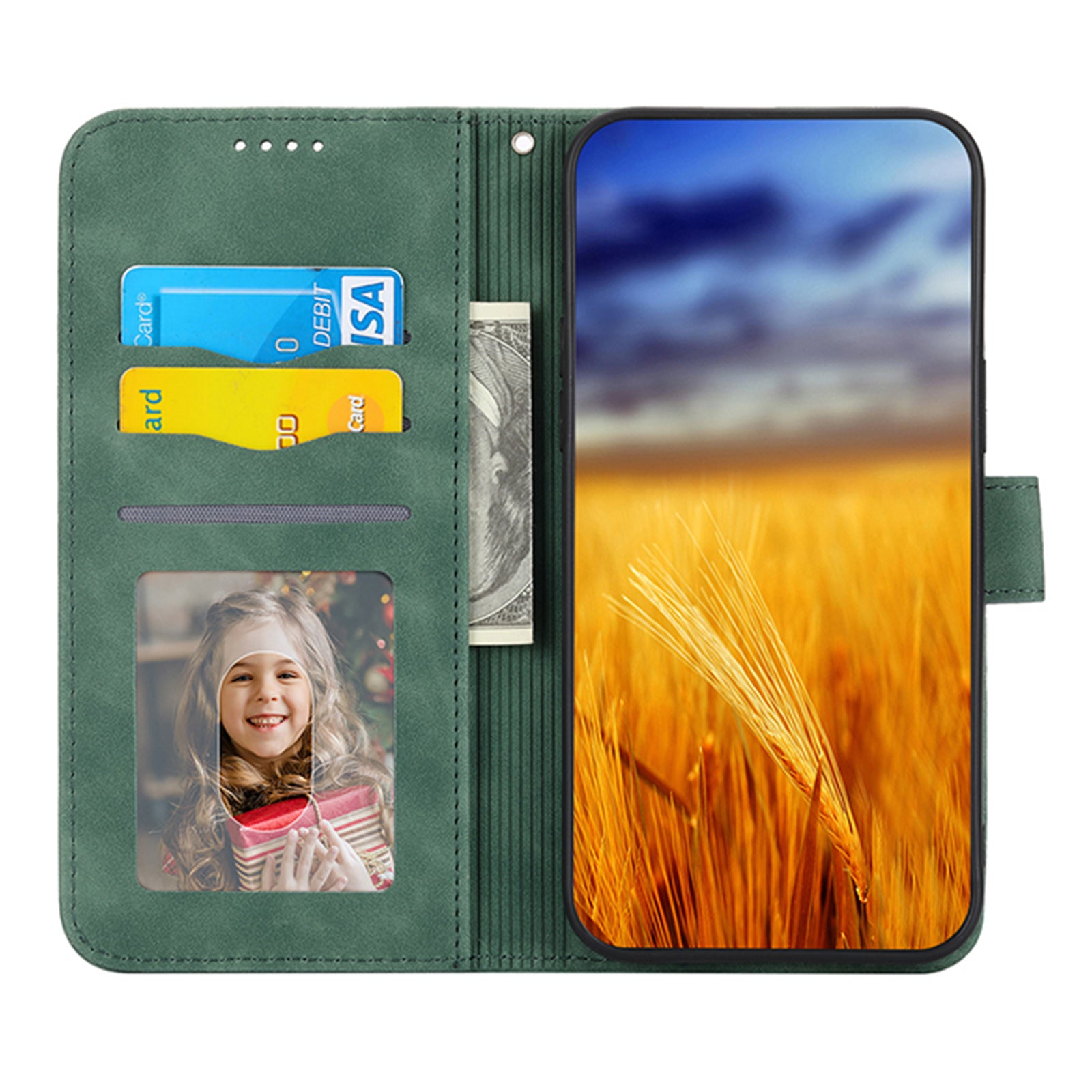 DIERFENG DF-03 for Xiaomi Redmi Note 11 4G (Qualcomm) Note 11S 4G Phone Stand Case Lines Imprinted Leather Wallet Phone Cover