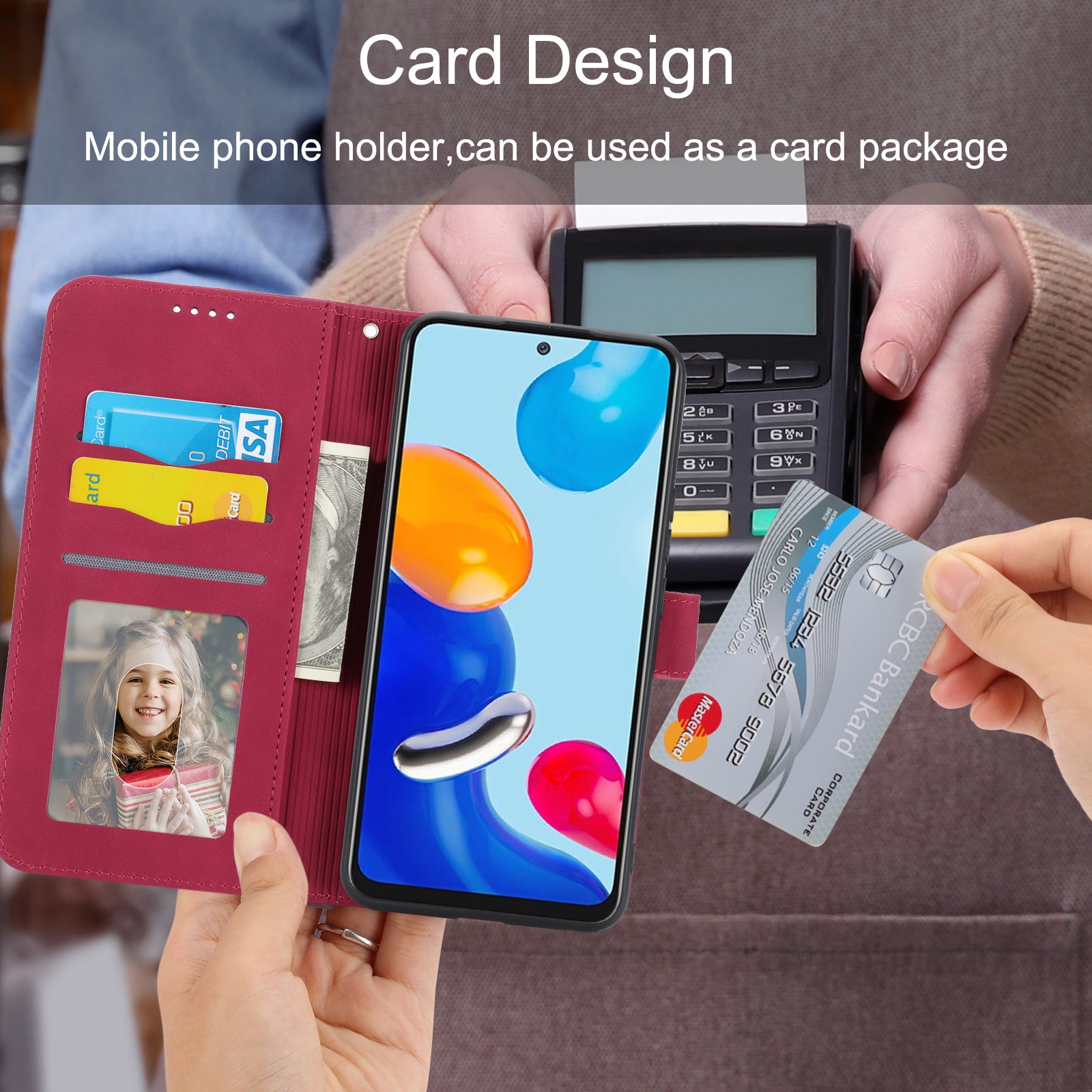 DIERFENG DF-03 for Xiaomi Redmi Note 11 4G (Qualcomm) Note 11S 4G Phone Stand Case Lines Imprinted Leather Wallet Phone Cover