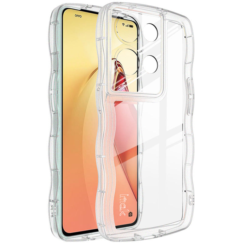 IMAK UX-8 Series Phone Cover for Oppo Reno8 Pro 5G (Global Version) Reno8 Pro (China) 5G Wavy Shape Edge TPU Cell Phone Case