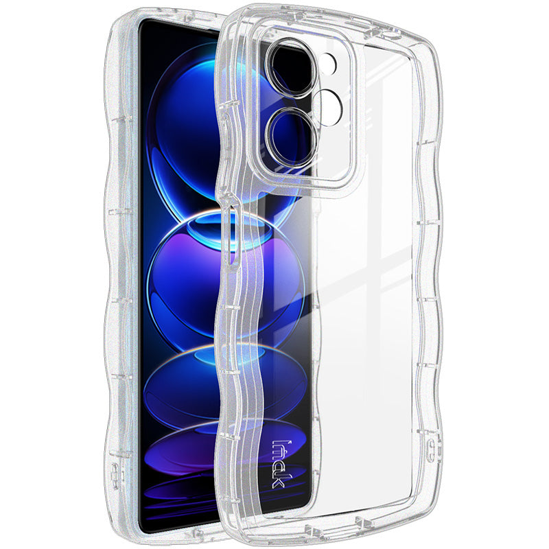 IMAK UX-8 Series for Xiaomi Redmi Note 12 Pro Speed 5G Poco X5 Pro 5G Phone Cover Wavy Shape Edge Protective TPU Phone Case