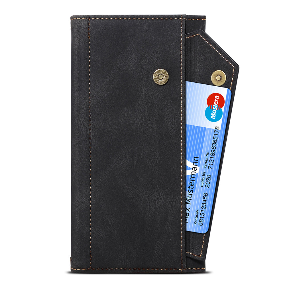ESEBLE Star Series Phone Stand Case for Samsung Galaxy A14 5G Zipper Pocket Wallet Leather Phone Cover with Hand Strap