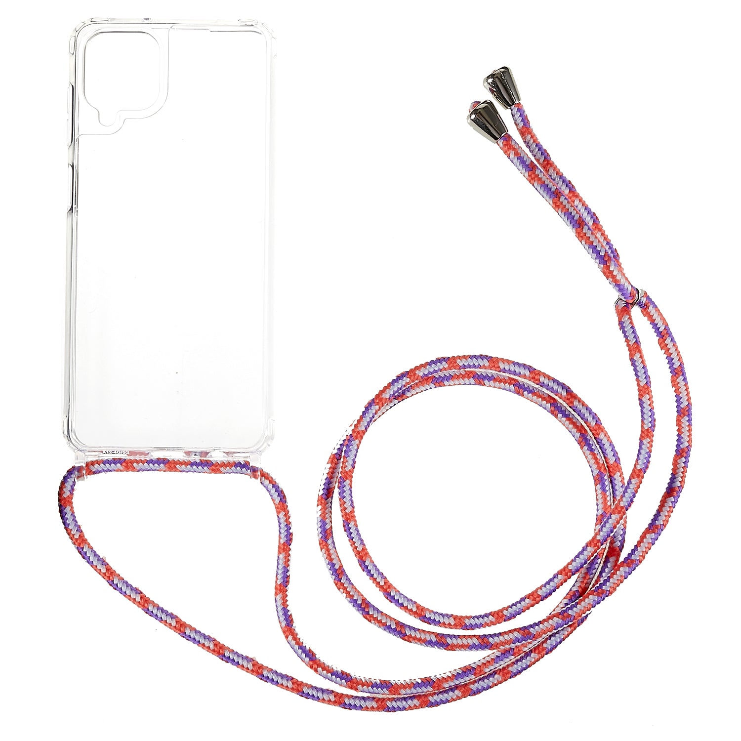 Telefoncover til Samsung Galaxy A12 Gennemsigtig TPU akryl mobiltelefoncover med snor