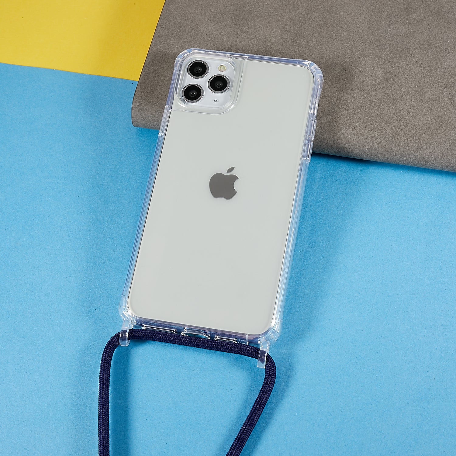 TPU Acrylic Back Cover for iPhone 11 Pro 5.8 inch Transparent Phone Case with Adjustable Lanyard