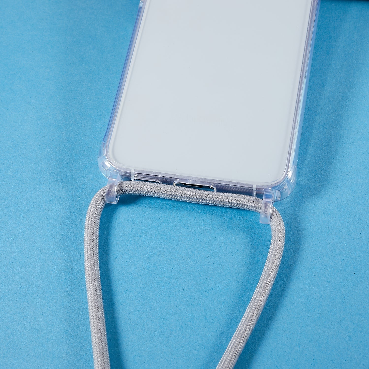 For Samsung Galaxy S22 5G Clear Phone Case with Adjustable Lanyard TPU Acrylic Back Cover