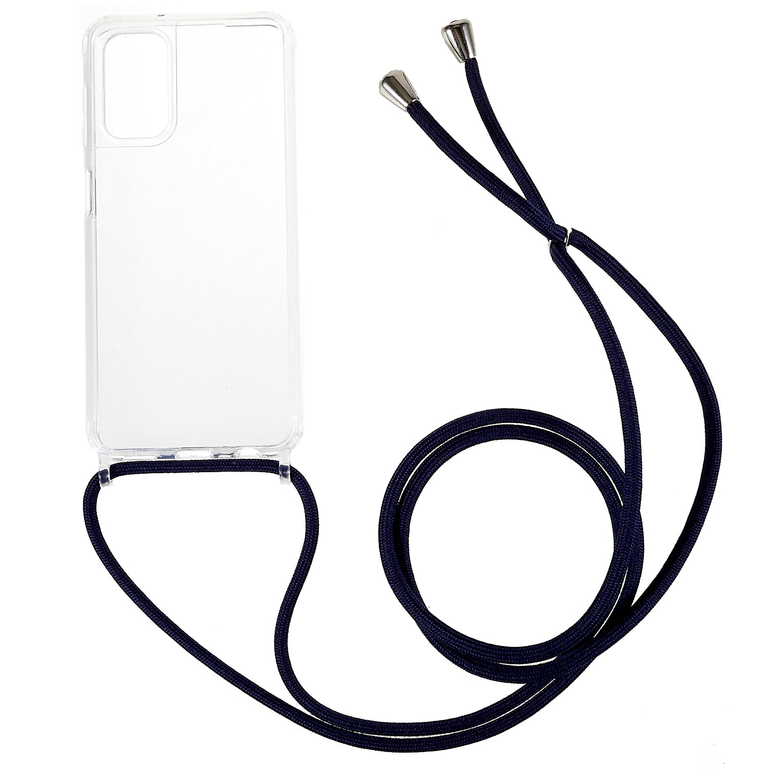 For Samsung Galaxy A04s 4G (164.7 x 76.7 x 9.1 mm Phone Case Clear Acrylic TPU Bumper Protective Cover with Lanyard