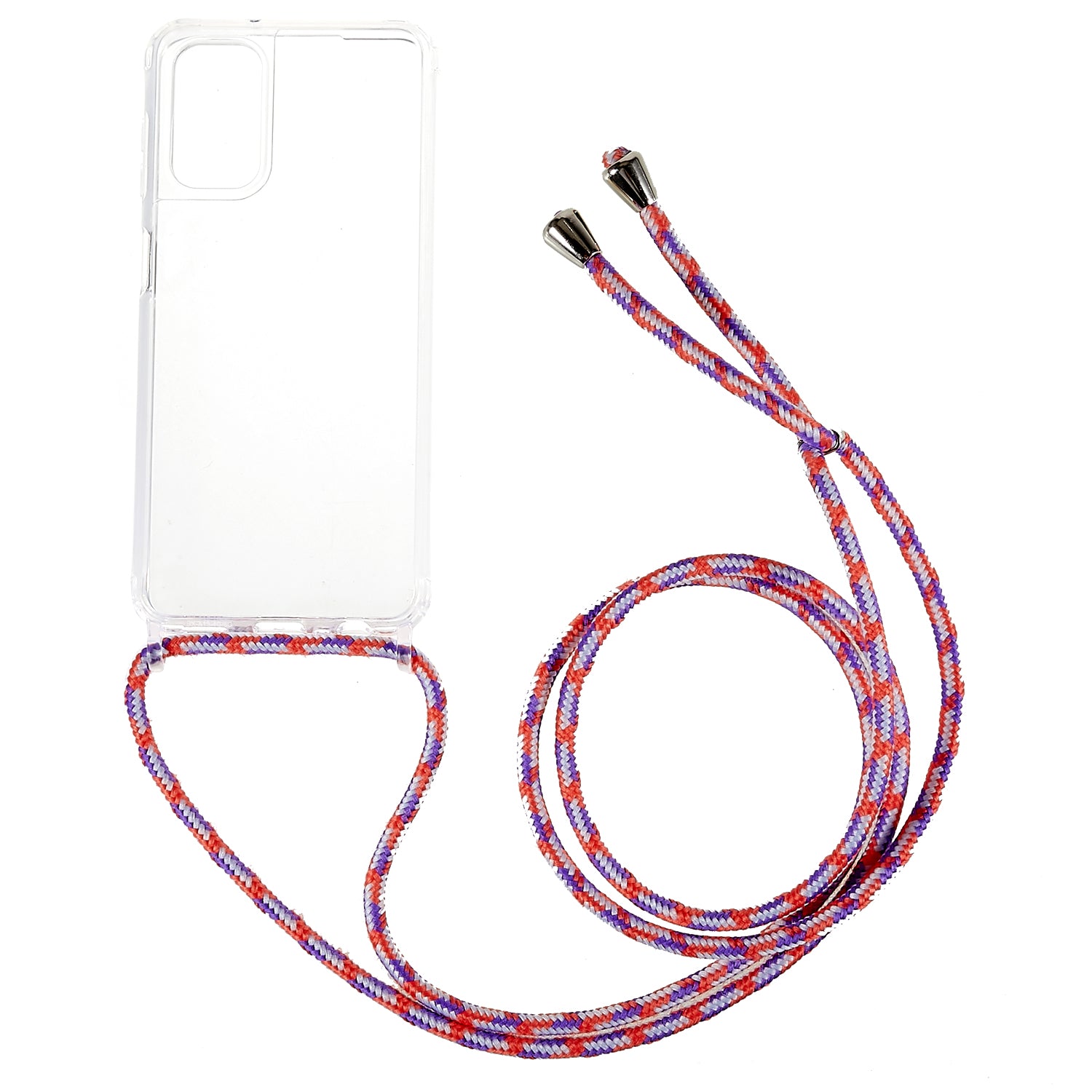 For Samsung Galaxy A04s 4G (164.7 x 76.7 x 9.1 mm Phone Case Clear Acrylic TPU Bumper Protective Cover with Lanyard