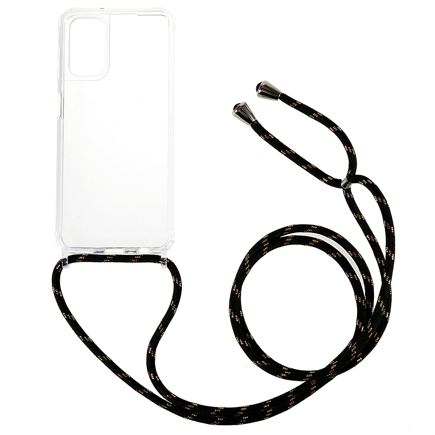 For Samsung Galaxy A04s 4G (164.7 x 76.7 x 9.1 mm Phone Case Clear Acrylic TPU Bumper Protective Cover with Lanyard