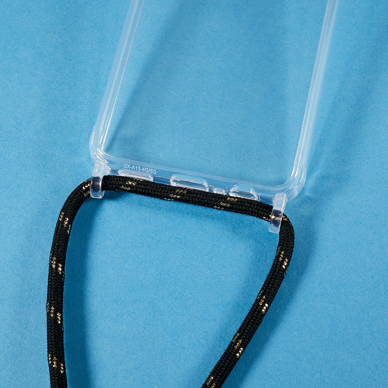 For Samsung Galaxy A04s 4G (164.7 x 76.7 x 9.1 mm Phone Case Clear Acrylic TPU Bumper Protective Cover with Lanyard