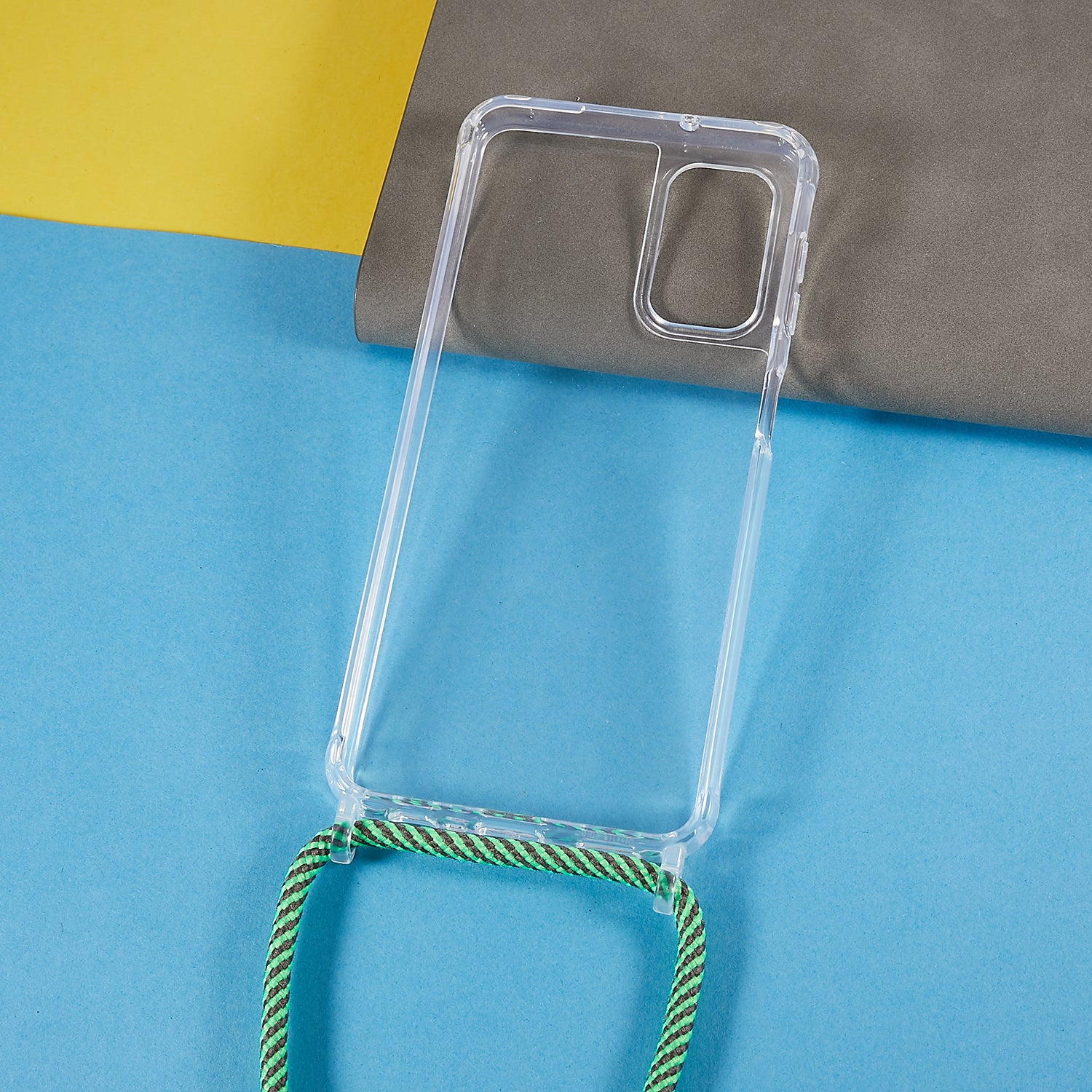 For Samsung Galaxy A04s 4G (164.7 x 76.7 x 9.1 mm Phone Case Clear Acrylic TPU Bumper Protective Cover with Lanyard