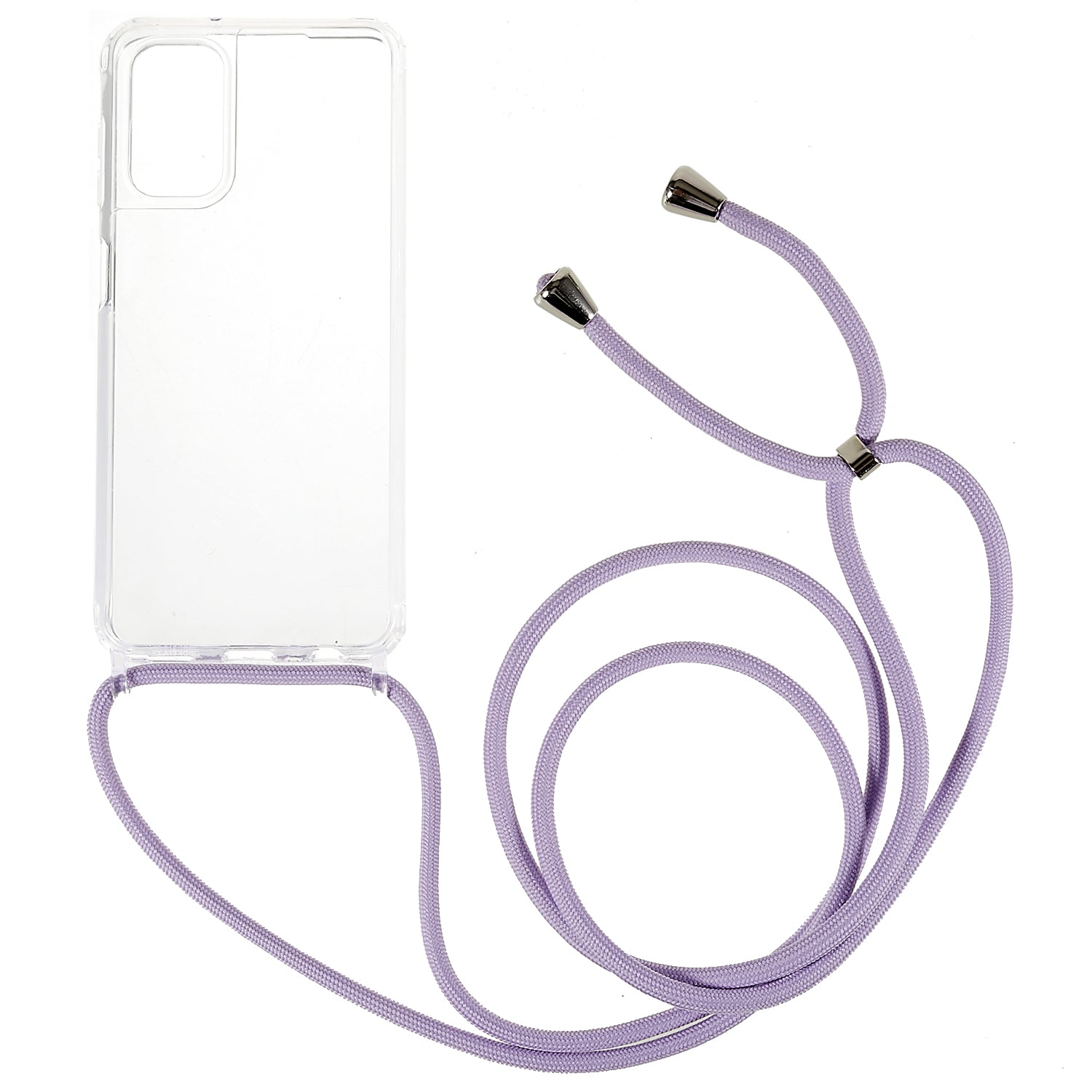 For Samsung Galaxy A04s 4G (164.7 x 76.7 x 9.1 mm Phone Case Clear Acrylic TPU Bumper Protective Cover with Lanyard