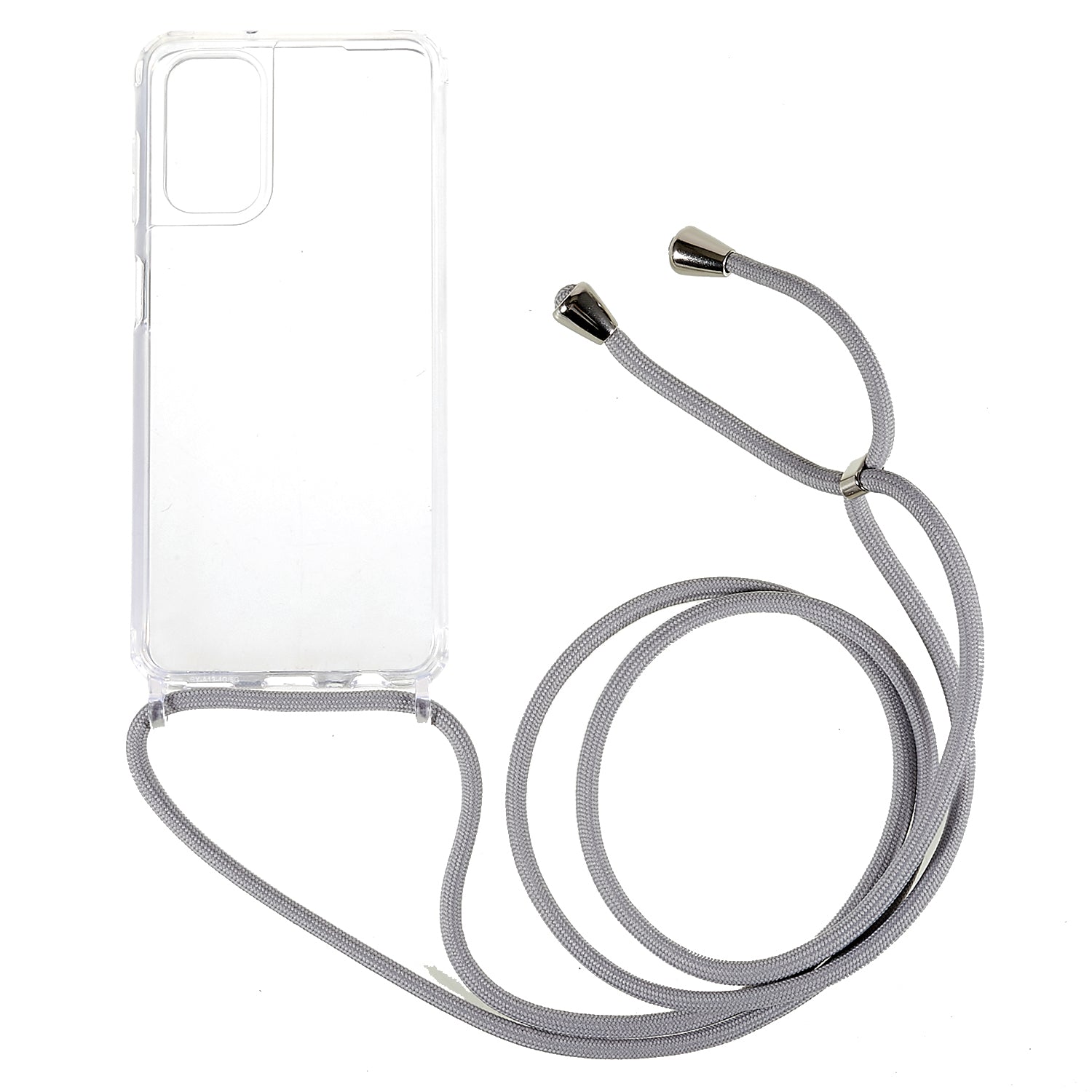 For Samsung Galaxy A04s 4G (164.7 x 76.7 x 9.1 mm Phone Case Clear Acrylic TPU Bumper Protective Cover with Lanyard