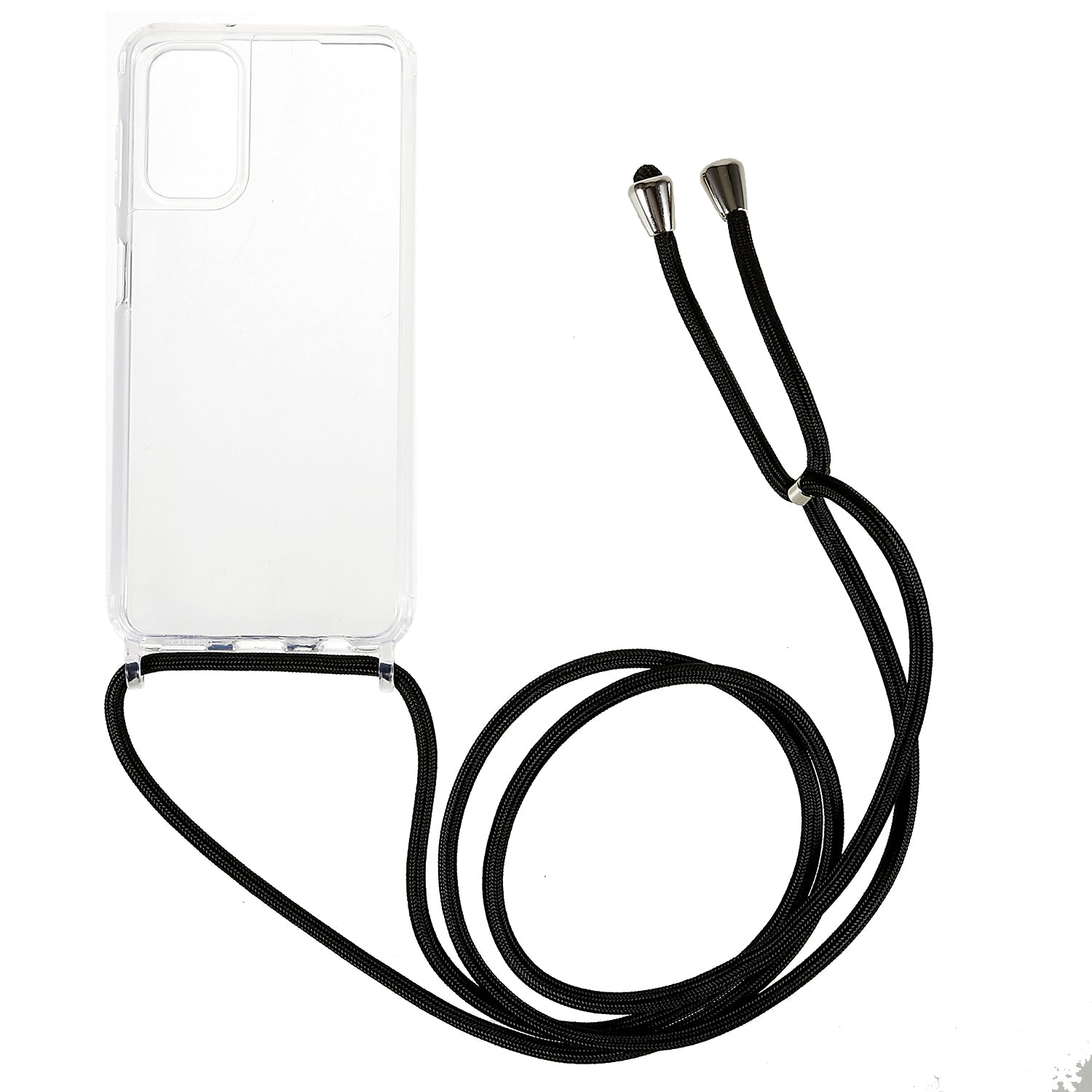 For Samsung Galaxy A04s 4G (164.7 x 76.7 x 9.1 mm Phone Case Clear Acrylic TPU Bumper Protective Cover with Lanyard