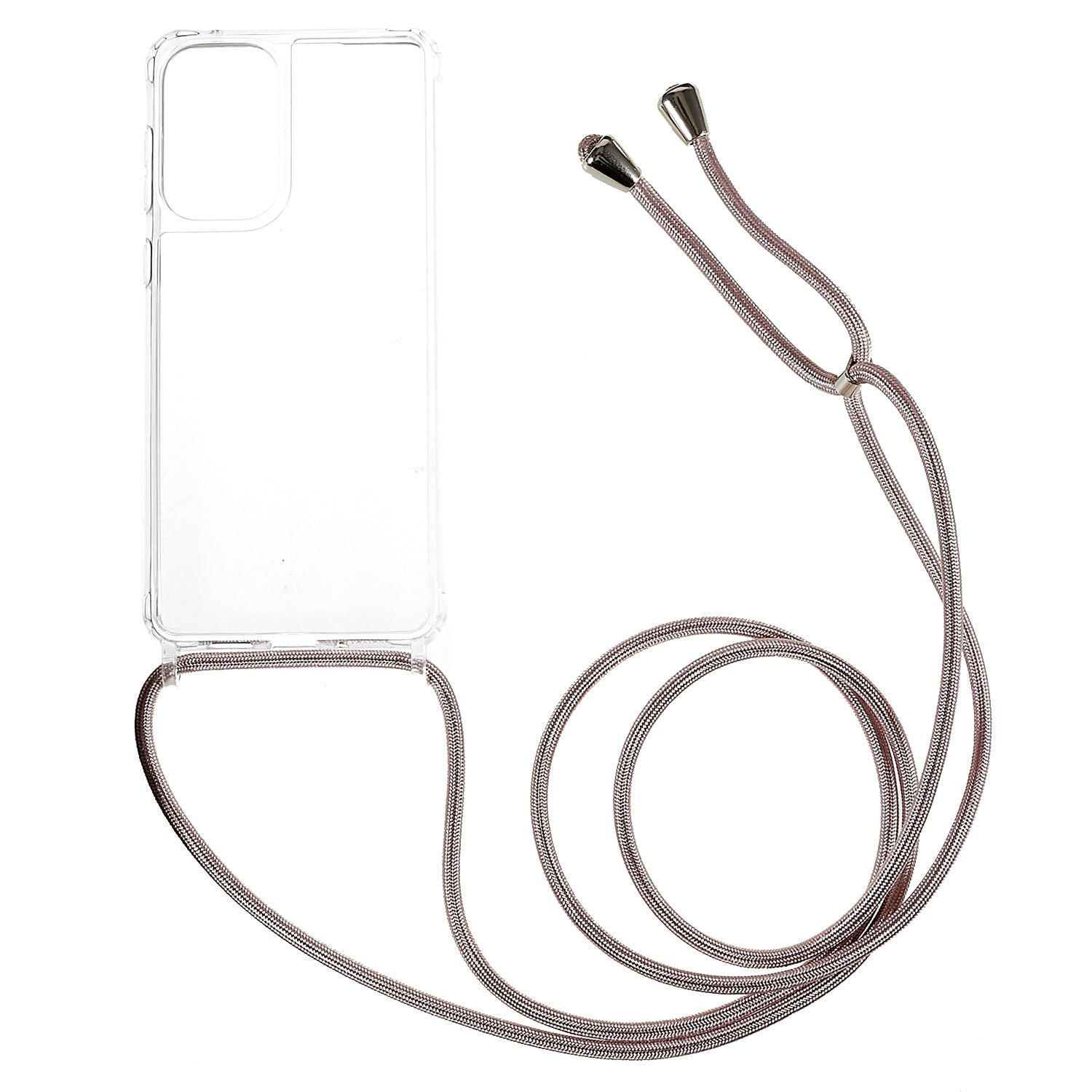 Protective Phone Cover for Samsung Galaxy A73 5G TPU Acrylic Transparent Phone Case with Lanyard