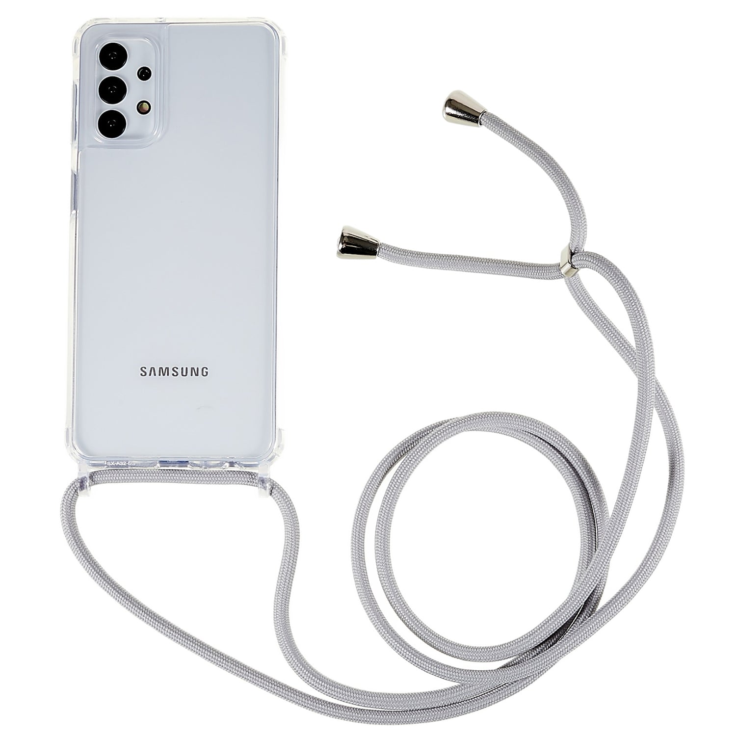 Protector Case for Samsung Galaxy A32 5G M32 5G Clear TPU Acrylic Phone Back Cover with Lanyard