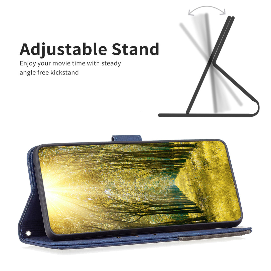 BINFEN COLOR Flip Leather Phone Case for Motorola Moto G73 5G BF Imprinted Pattern Series-2 Style 05 Anti-fall Phone Cover Wallet Stand