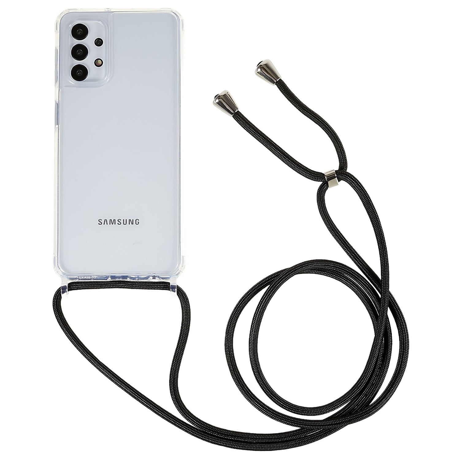 Phone Protector Case for Samsung Galaxy A13 4G 5G Clear TPU Acrylic Back Cover with Lanyard