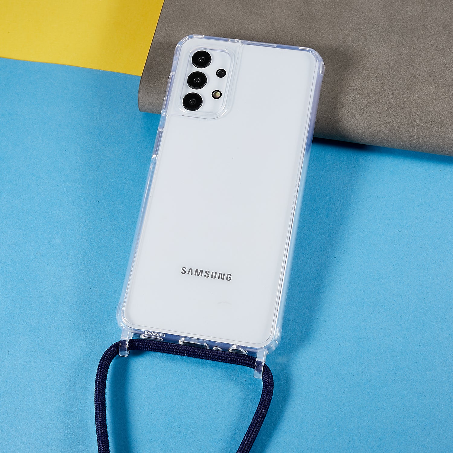 Phone Protector Case for Samsung Galaxy A13 4G 5G Clear TPU Acrylic Back Cover with Lanyard