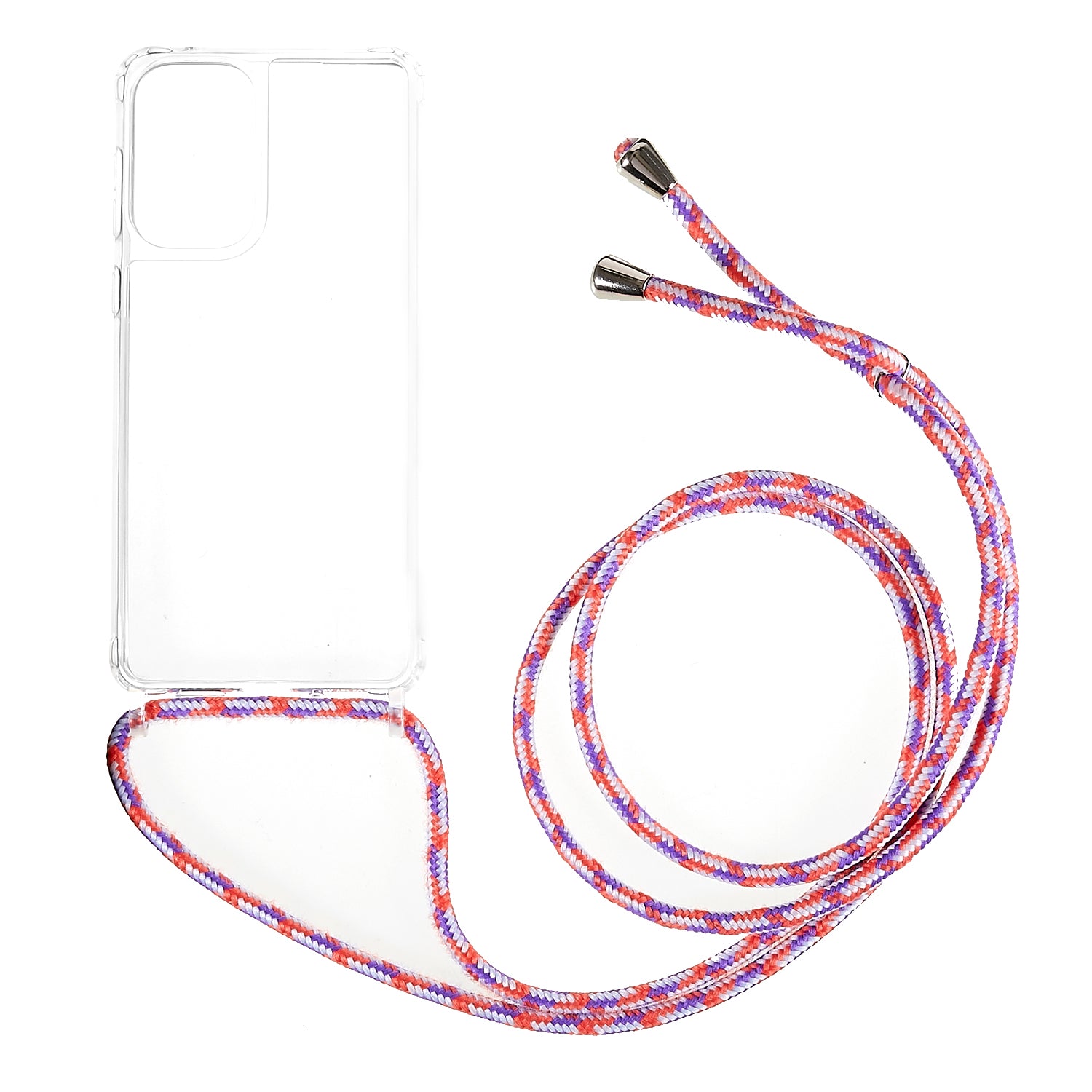 Clear Phone Case for Samsung Galaxy A53 5G TPU Acrylic Mobile Phone Cover with Lanyard