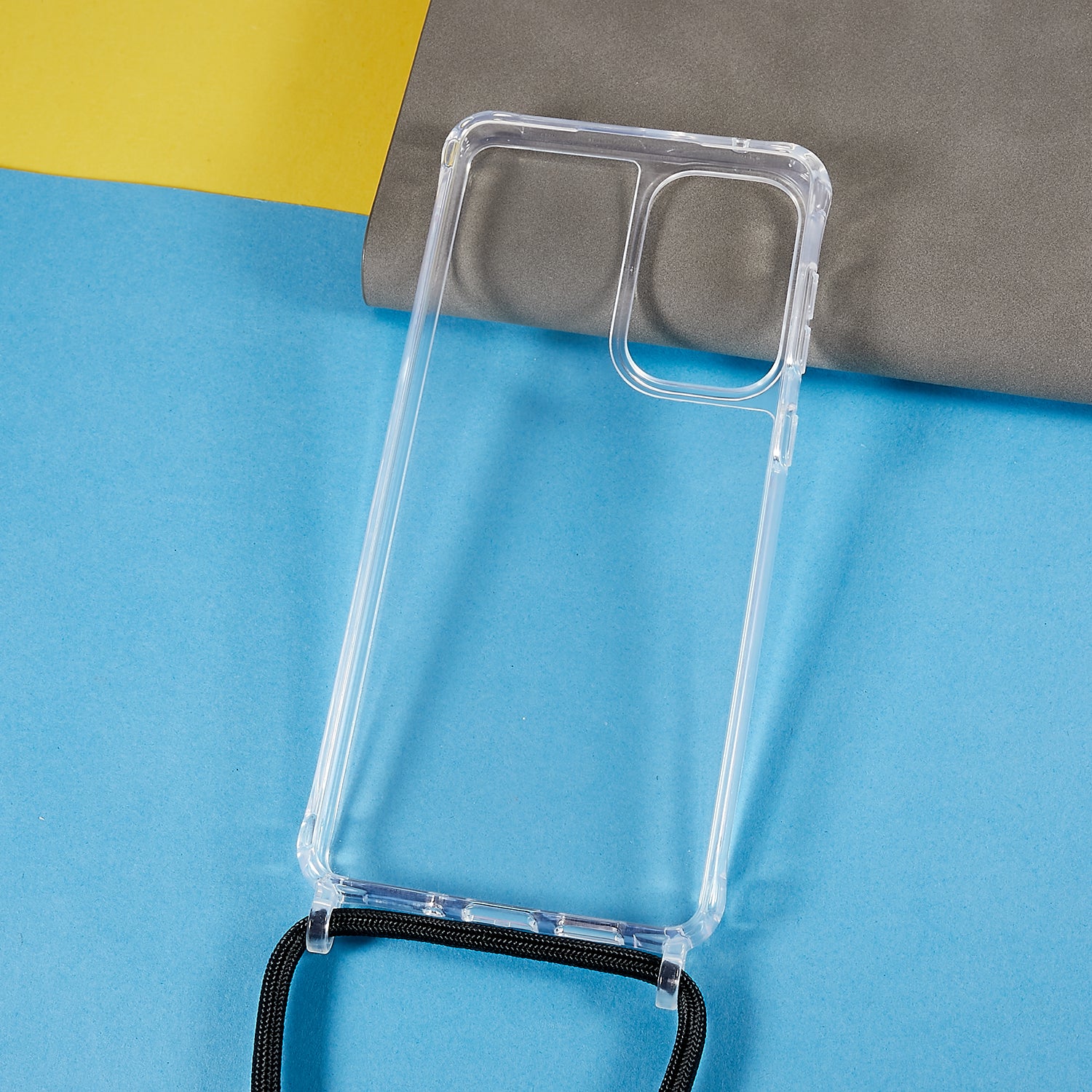 Clear Phone Case for Samsung Galaxy A53 5G TPU Acrylic Mobile Phone Cover with Lanyard