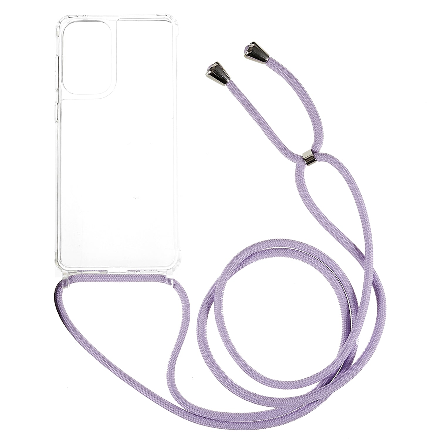 Clear Phone Case for Samsung Galaxy A53 5G TPU Acrylic Mobile Phone Cover with Lanyard