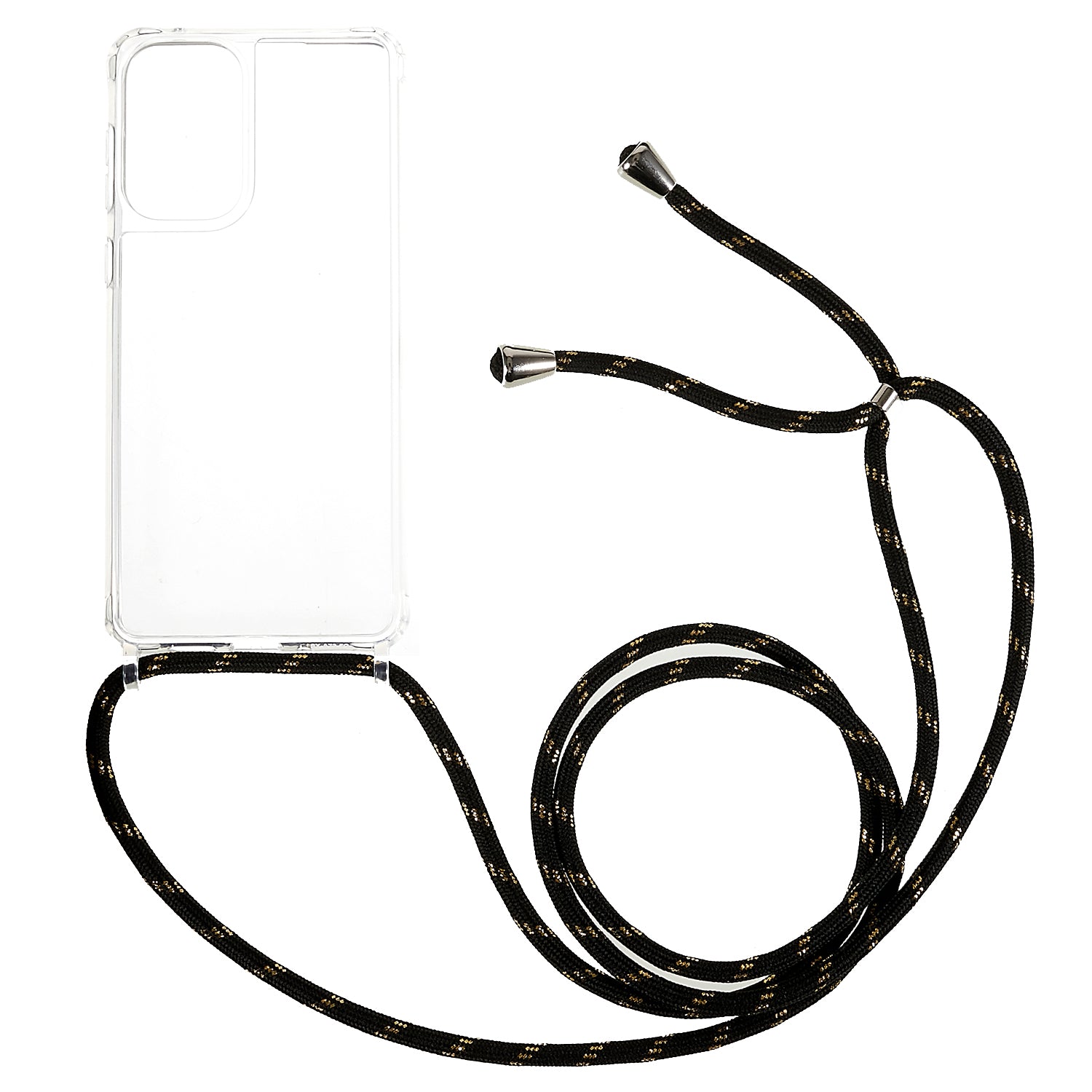 Clear Phone Case for Samsung Galaxy A53 5G TPU Acrylic Mobile Phone Cover with Lanyard