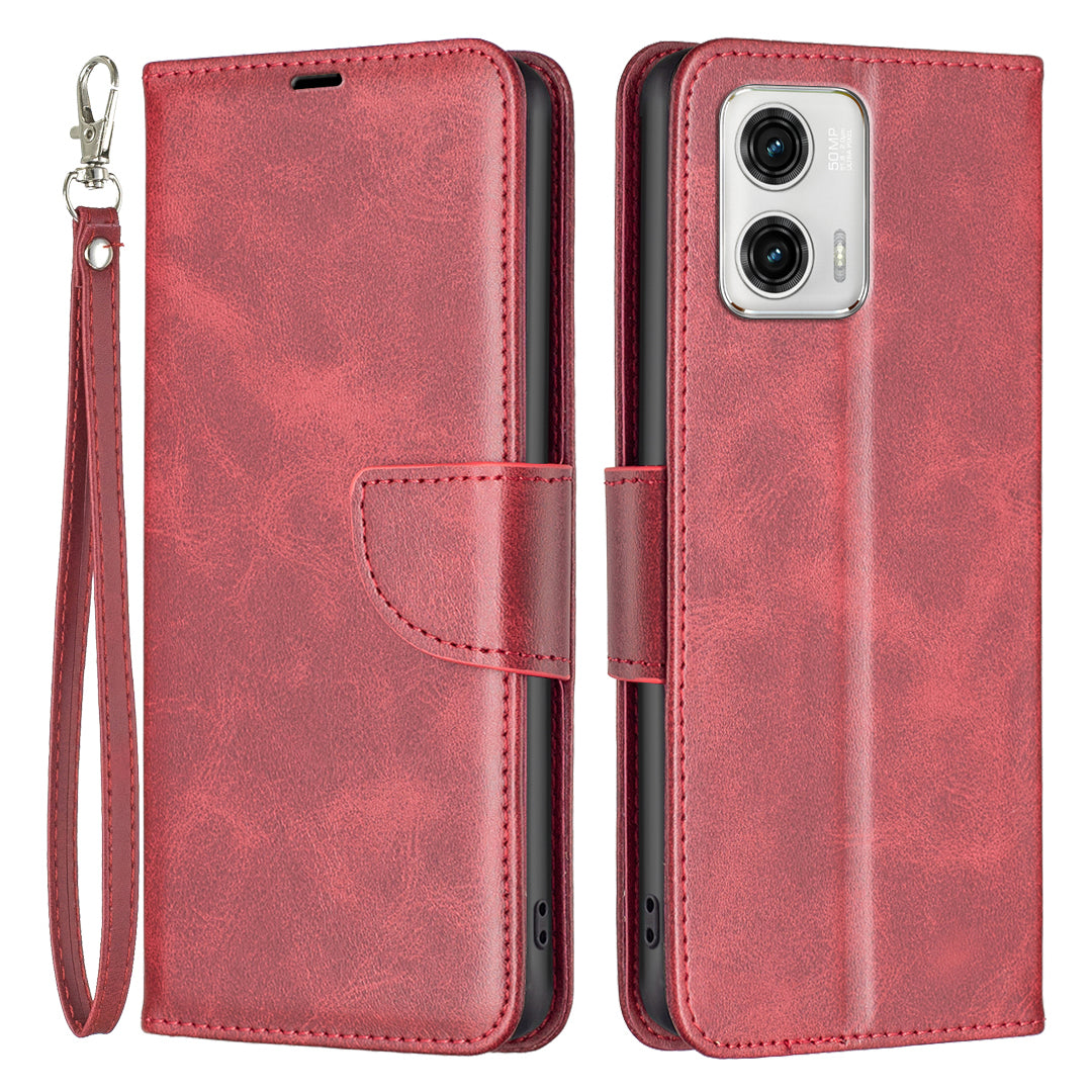 Kožené pouzdro BF Leather Series-4 proti pádu pro Motorola Moto G73 5G PU Kožený stojan Flip Peněženka s popruhem