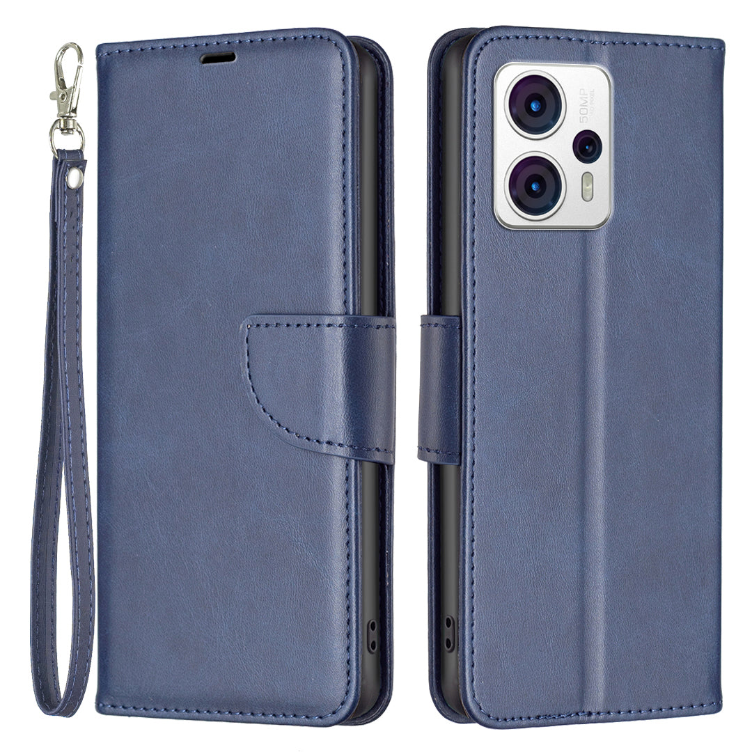 BF Leather Series-4 pro Motorola Moto G13 4G G23 4G G53 5G Pouzdro na telefon odolné proti poškrábání PU kožený stojan Peněženka Kryt na mobilní telefon s popruhem