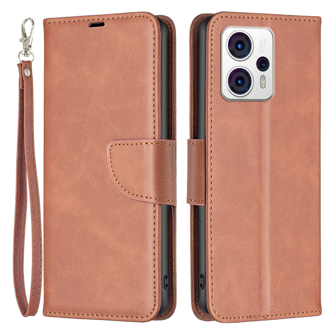 BF Leather Series-4 pro Motorola Moto G13 4G G23 4G G53 5G Pouzdro na telefon odolné proti poškrábání PU kožený stojan Peněženka Kryt na mobilní telefon s popruhem