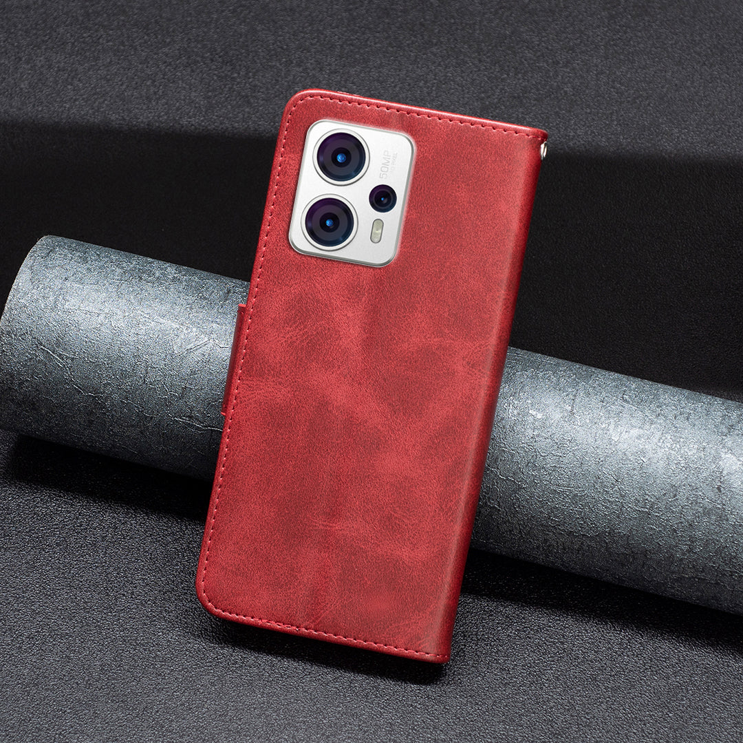 BF Leather Series-4 pro Motorola Moto G13 4G G23 4G G53 5G Pouzdro na telefon odolné proti poškrábání PU kožený stojan Peněženka Kryt na mobilní telefon s popruhem