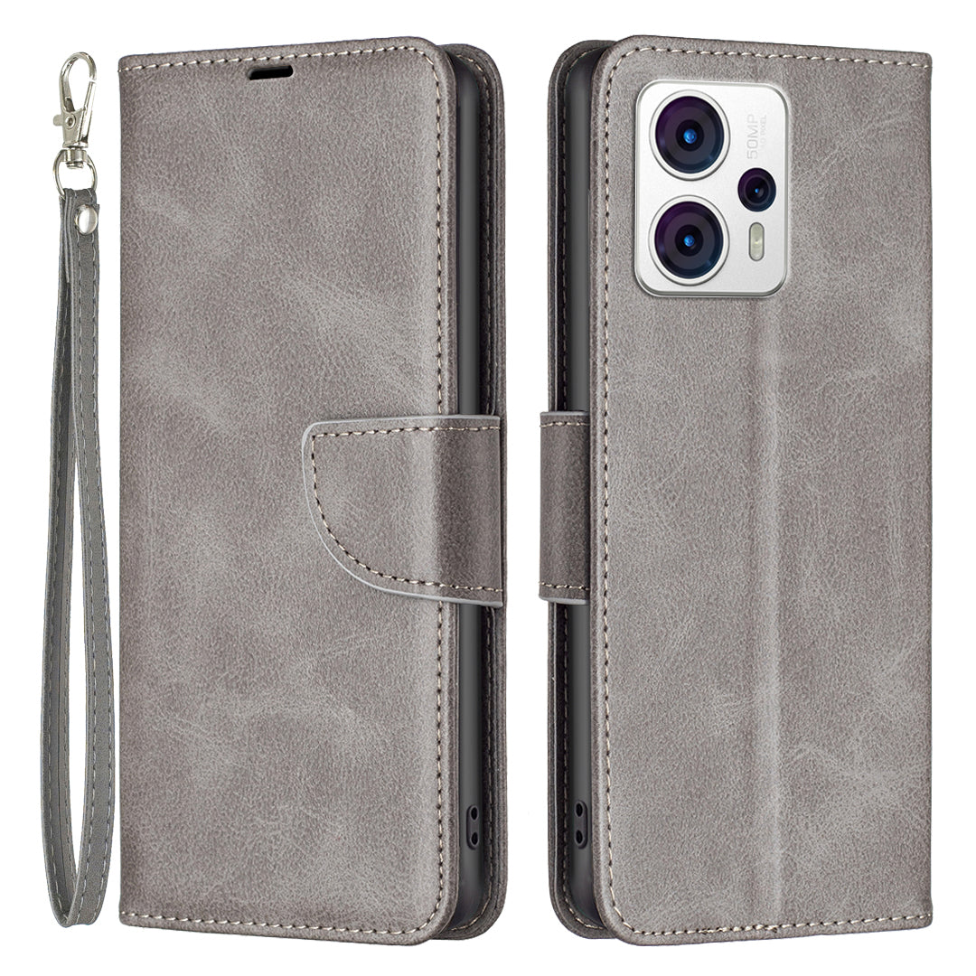 BF Leather Series-4 pro Motorola Moto G13 4G G23 4G G53 5G Pouzdro na telefon odolné proti poškrábání PU kožený stojan Peněženka Kryt na mobilní telefon s popruhem