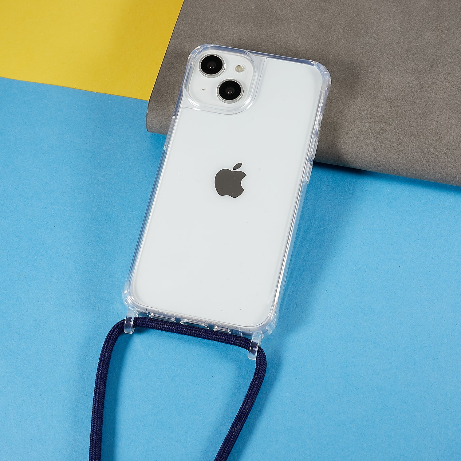 Back Case for iPhone 12 mini 13 mini 5.4 inch Clear TPU Acrylic Phone Cover with Adjustable Lanyard