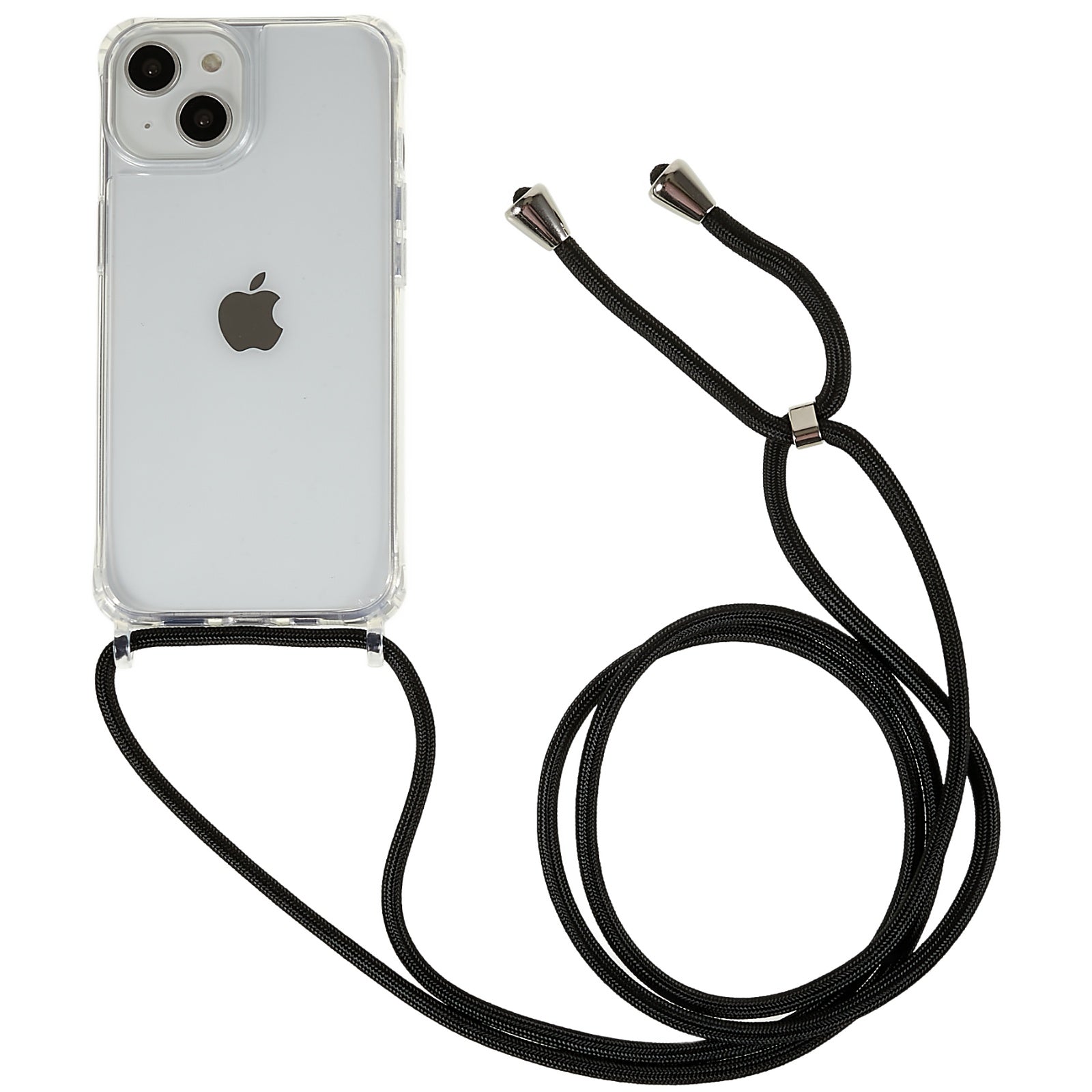 Back Case for iPhone 12 mini 13 mini 5.4 inch Clear TPU Acrylic Phone Cover with Adjustable Lanyard