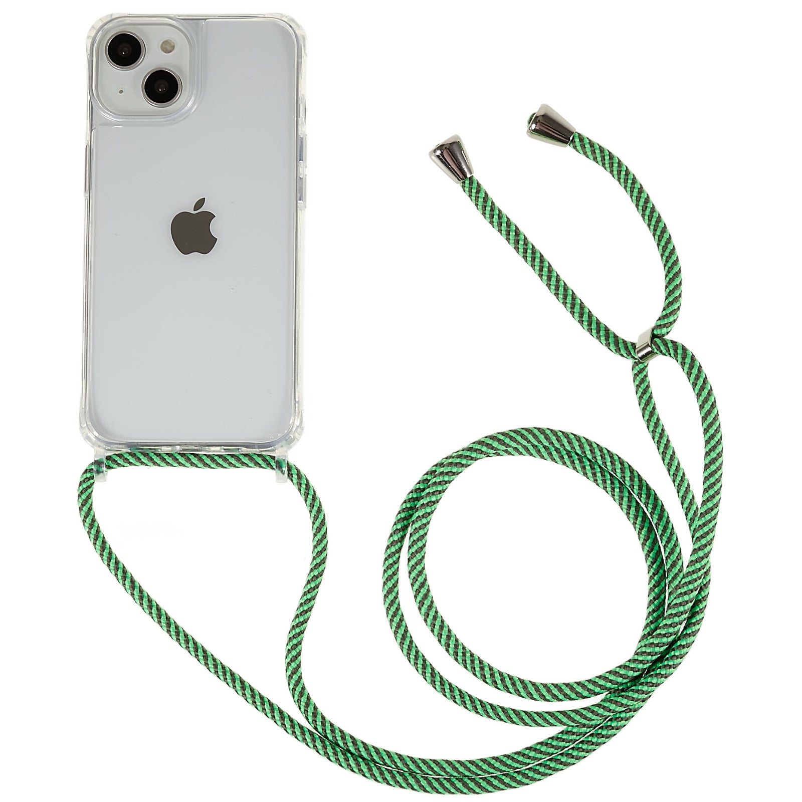 Back Case for iPhone 12 mini 13 mini 5.4 inch Clear TPU Acrylic Phone Cover with Adjustable Lanyard