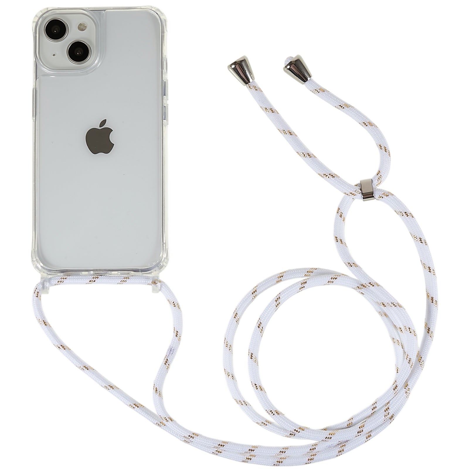 Back Case for iPhone 12 mini 13 mini 5.4 inch Clear TPU Acrylic Phone Cover with Adjustable Lanyard