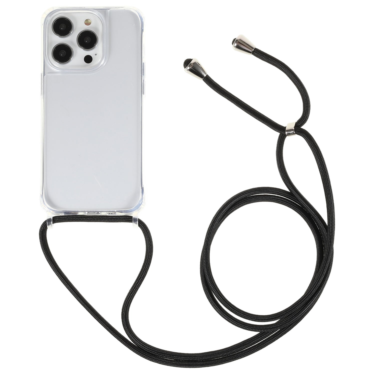 Cell Phone Case for iPhone 14 Pro TPU Acrylic Protective Phone Cover with Lanyard