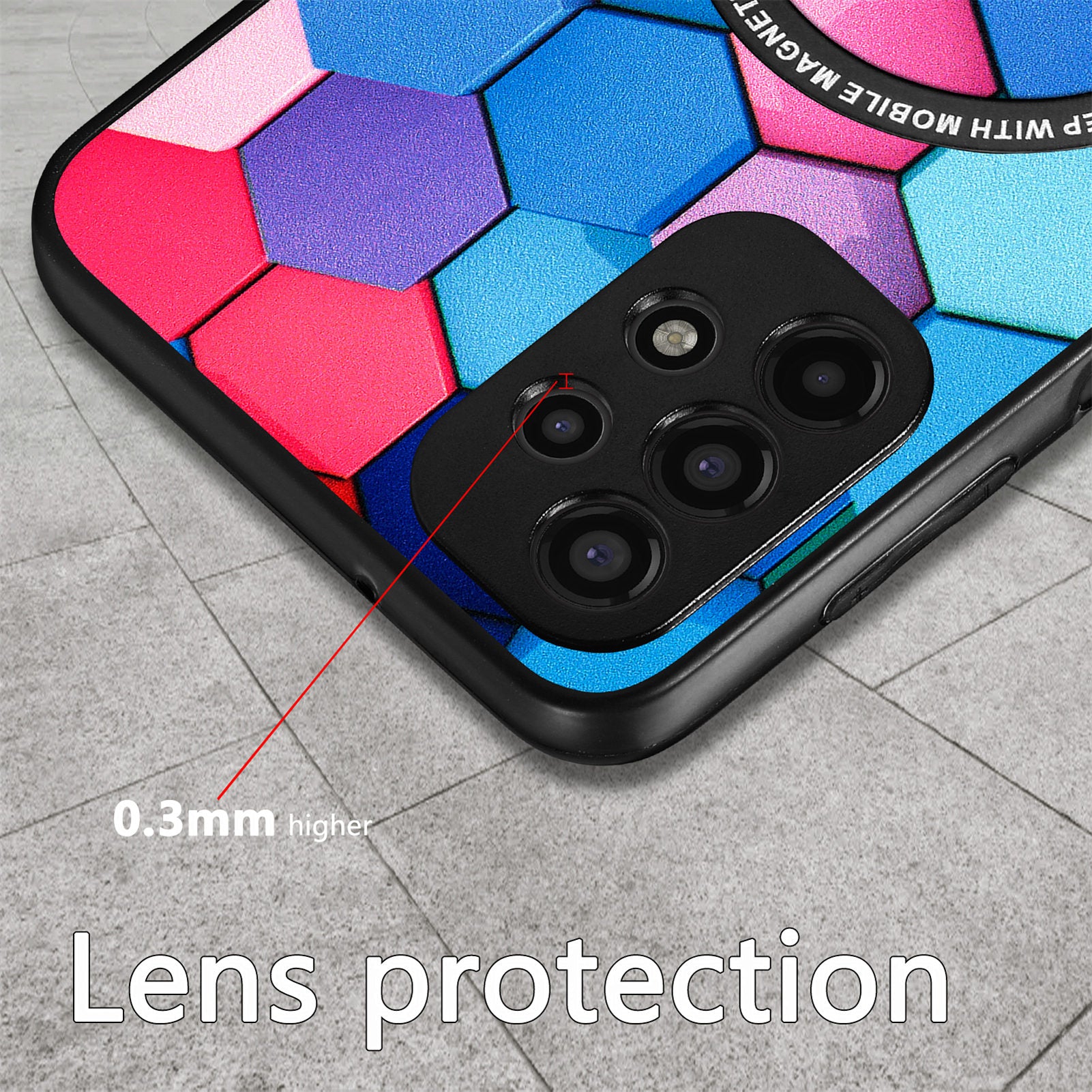 Pattern Printing Phone Case for Samsung Galaxy A13 4G PU Leather Coated PC TPU Cover with Metal Ring