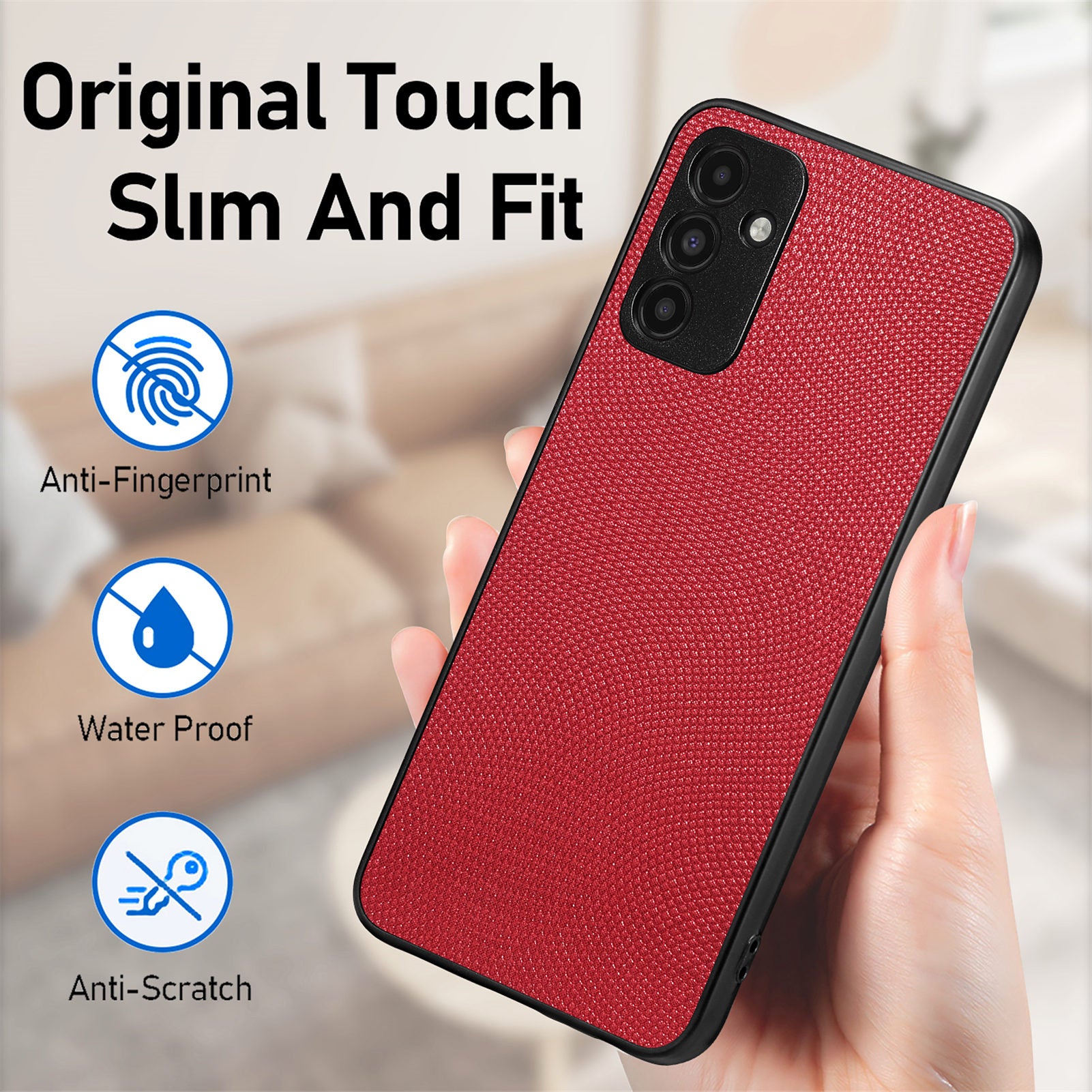 Protiskluzové pouzdro na telefon Samsung Galaxy A13 5G PC PU kůže TPU Přesný výřez Zadní kryt telefonu