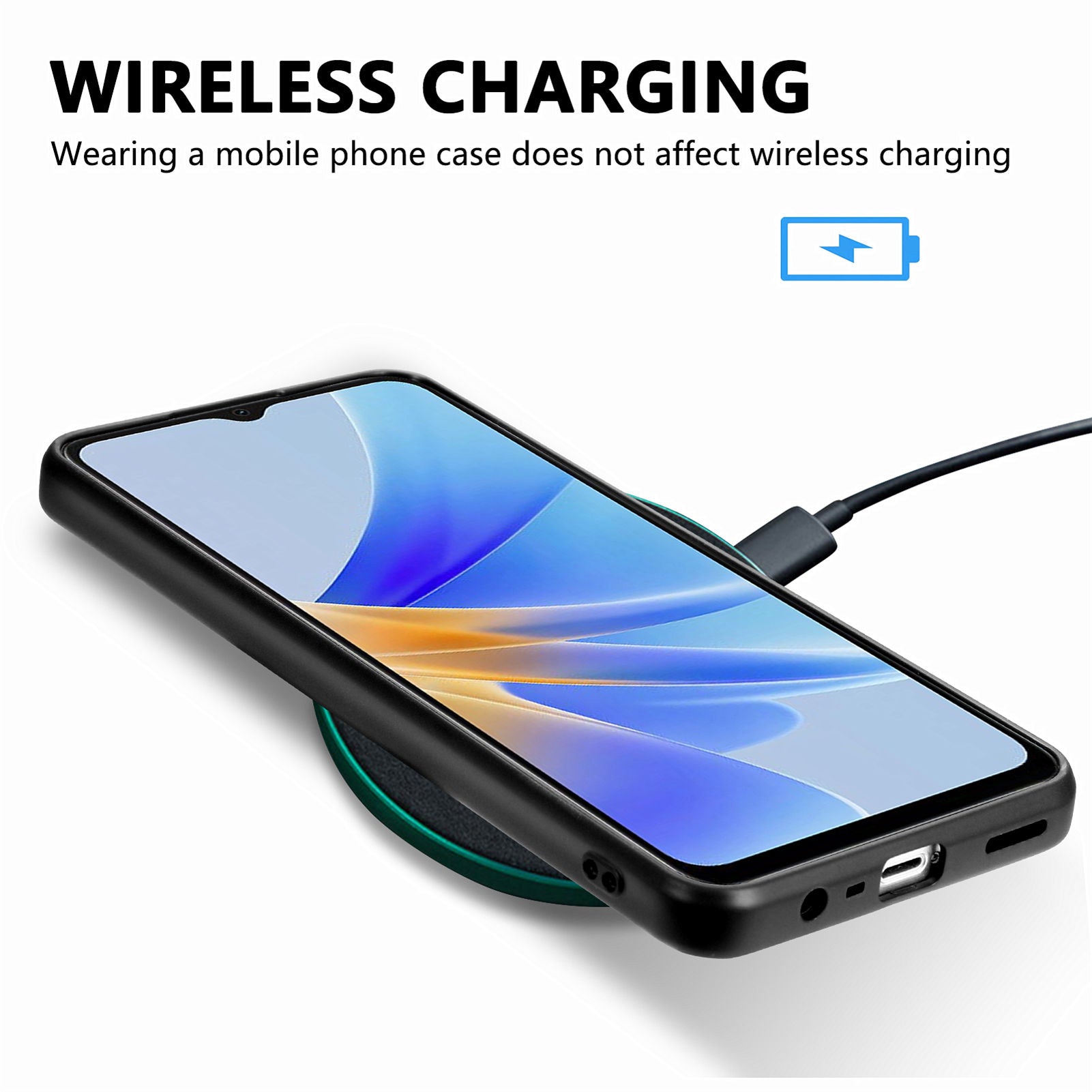 For Oppo A17 4G A17k 4G Anti-Fingerprint Phone Case PU Leather Coated PC TPU Slim Cell Phone Cover