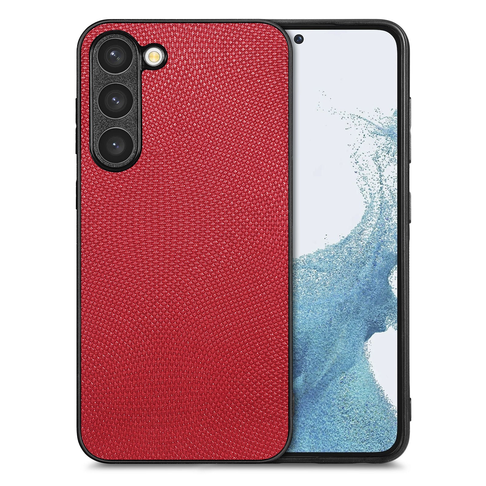 Anti-drop Mobile Phone Case For Samsung Galaxy S23 PC PU Leather TPU Non-slip Back Cover Phone Shell