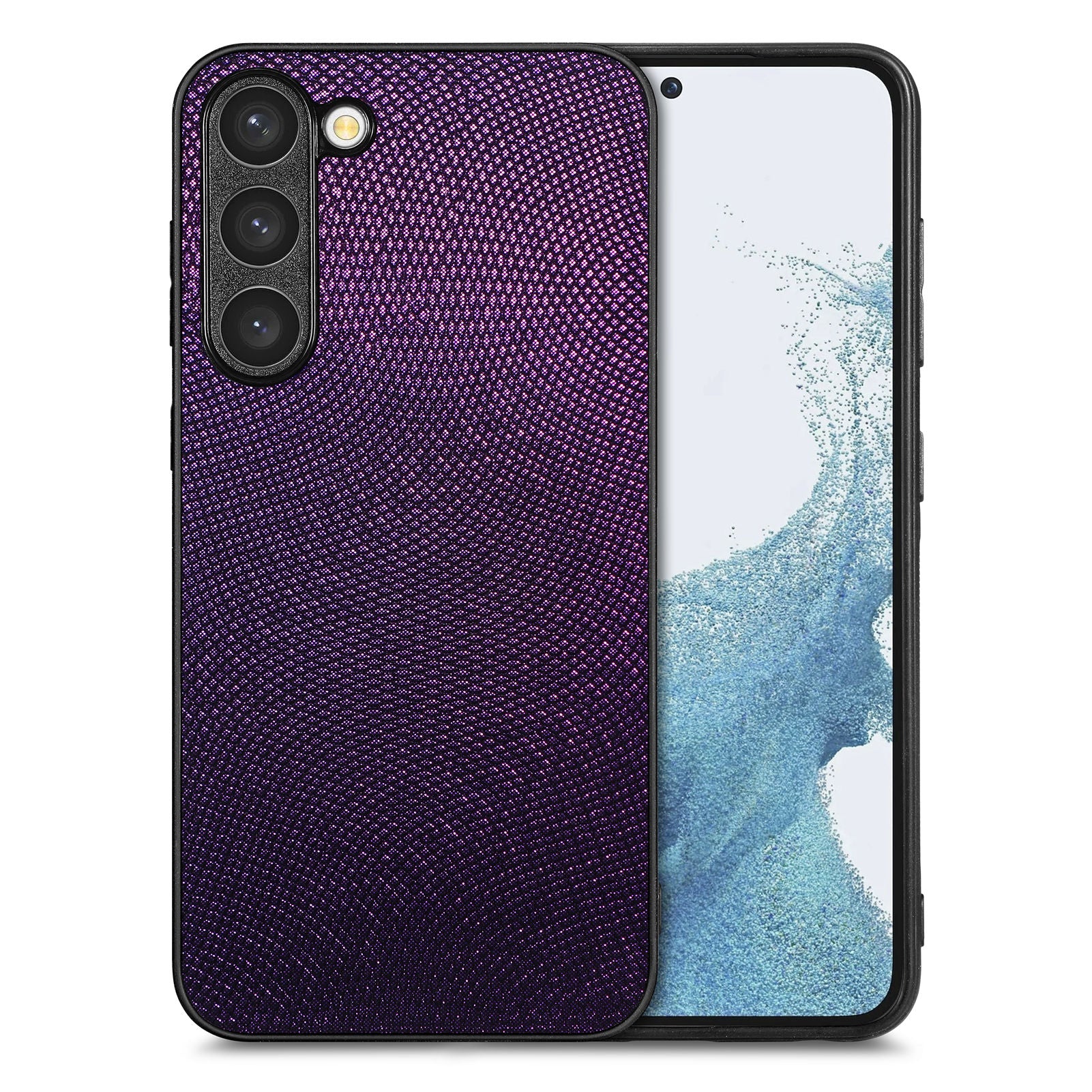 Anti-drop Mobile Phone Case For Samsung Galaxy S23 PC PU Leather TPU Non-slip Back Cover Phone Shell