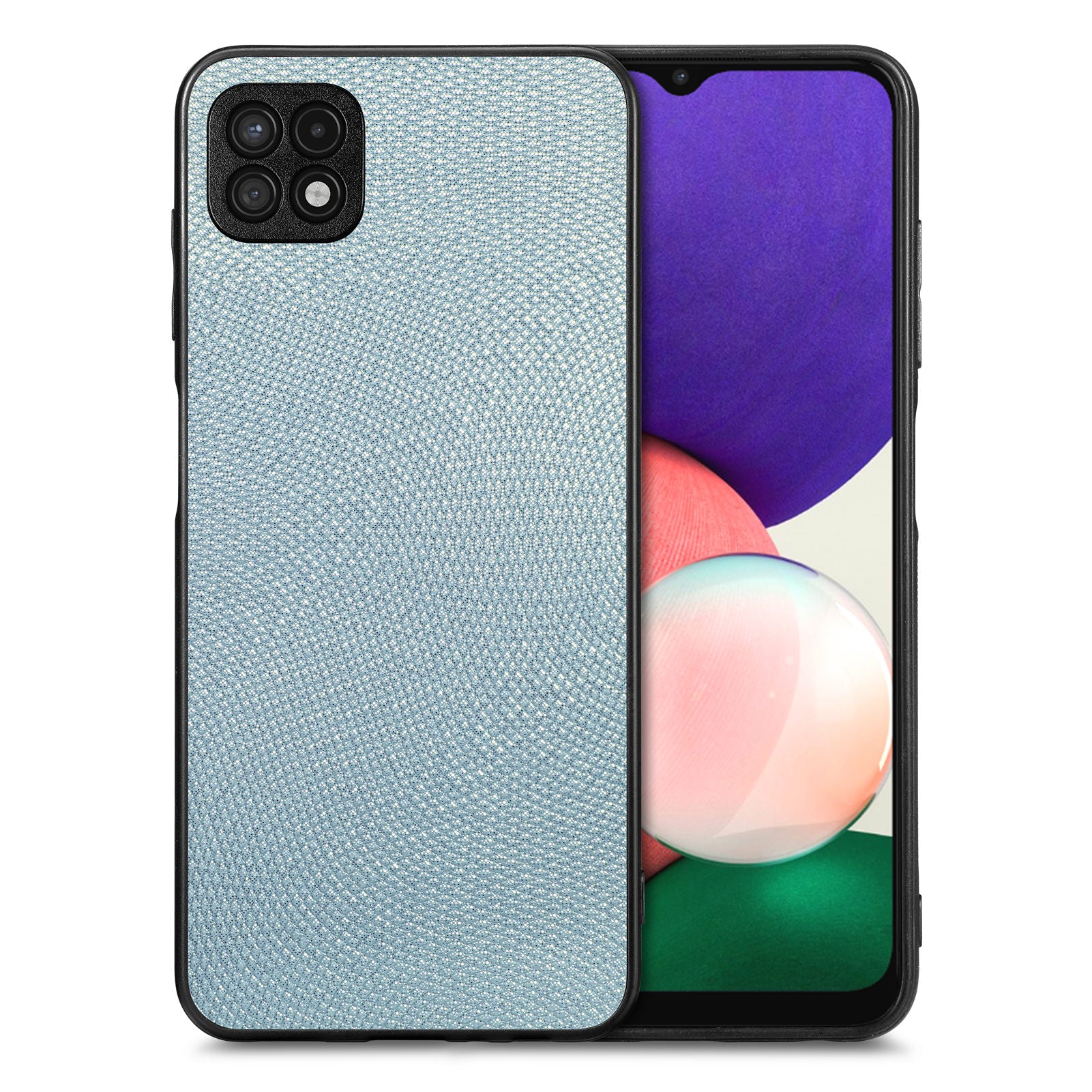 Anti-fall Phone Cover For Samsung Galaxy A22 5G (EU Version) PC PU Leather TPU Precise Cutout Smartphone Case