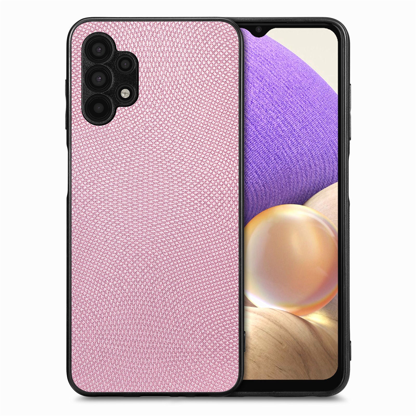 Anti-fingerprint Non-slip Phone Case For Samsung Galaxy A32 5G / M32 5G PC PU Leather TPU Protective Phone Back Cover