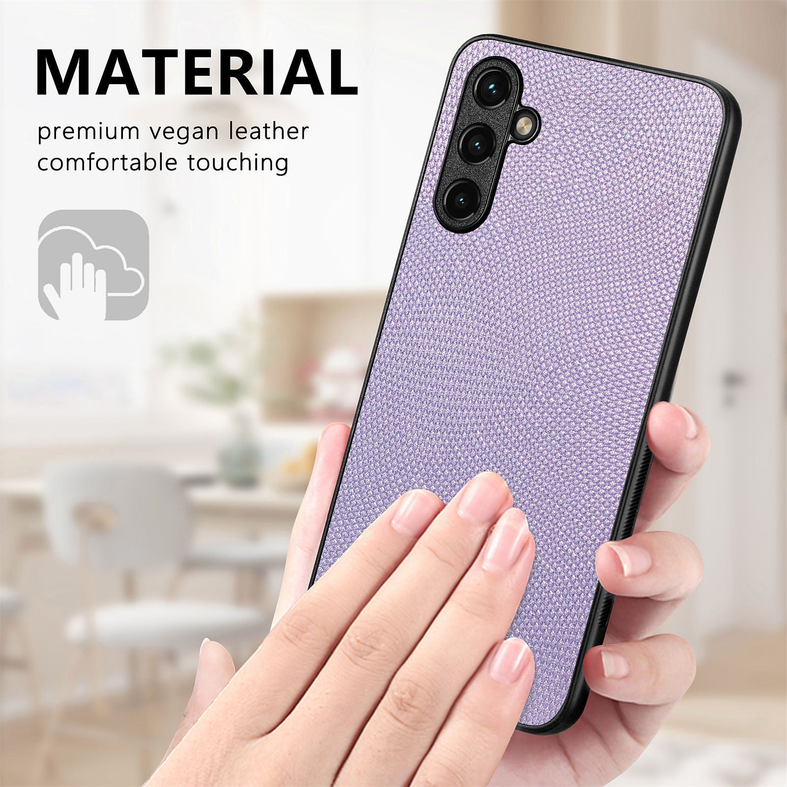 For Samsung Galaxy A54 5G PC PU Leather TPU Shockproof Phone Cover Precise Cutout Mobile Phone Case