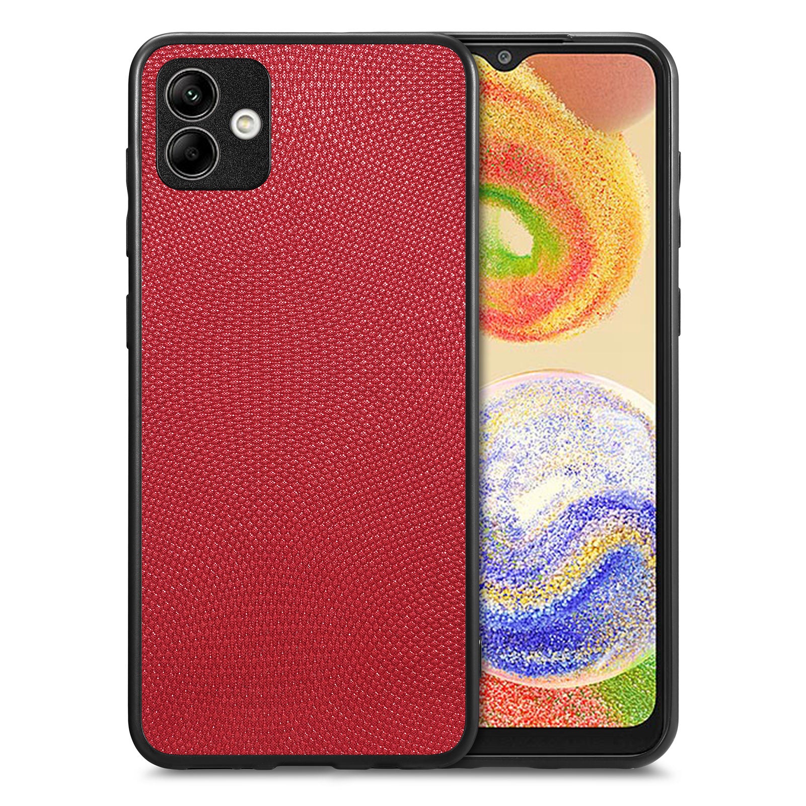 Drop-proof Phone Cover For Samsung Galaxy A04 4G (164.4 x 76.3 x 9.1 mm) PC PU Leather TPU Slim Phone Case