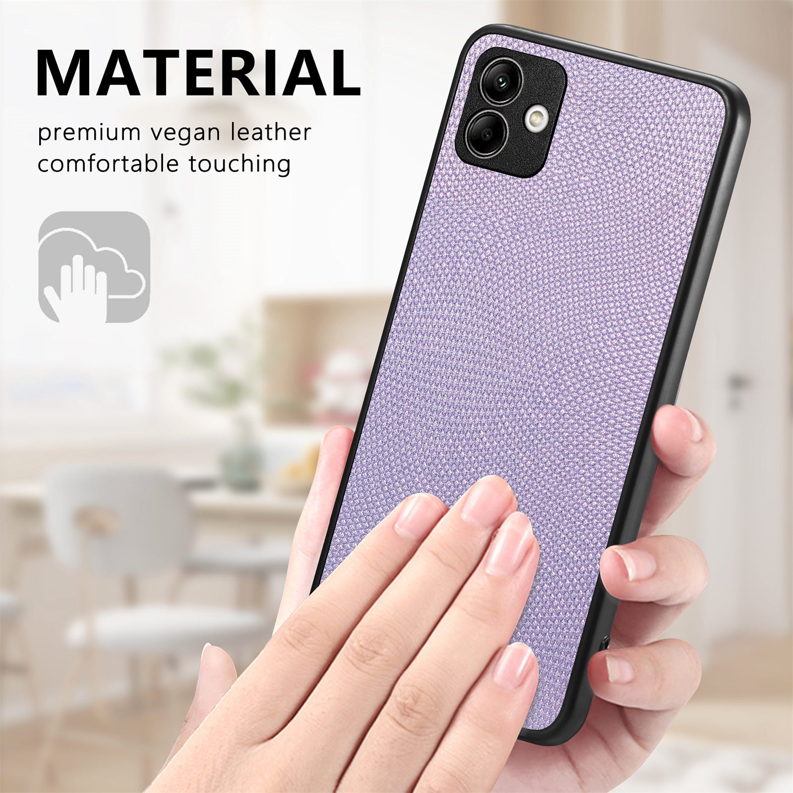 Drop-proof Phone Cover For Samsung Galaxy A04 4G (164.4 x 76.3 x 9.1 mm) PC PU Leather TPU Slim Phone Case