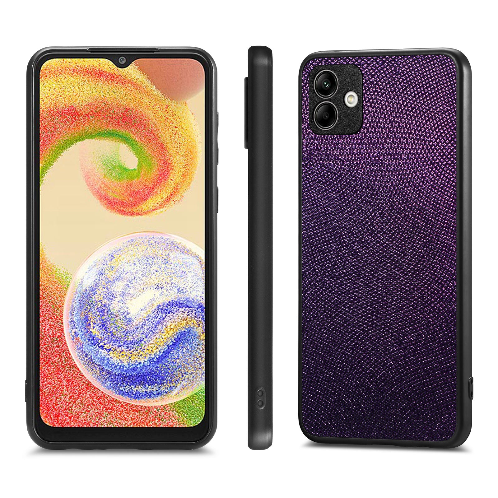 Drop-proof Phone Cover For Samsung Galaxy A04 4G (164.4 x 76.3 x 9.1 mm) PC PU Leather TPU Slim Phone Case