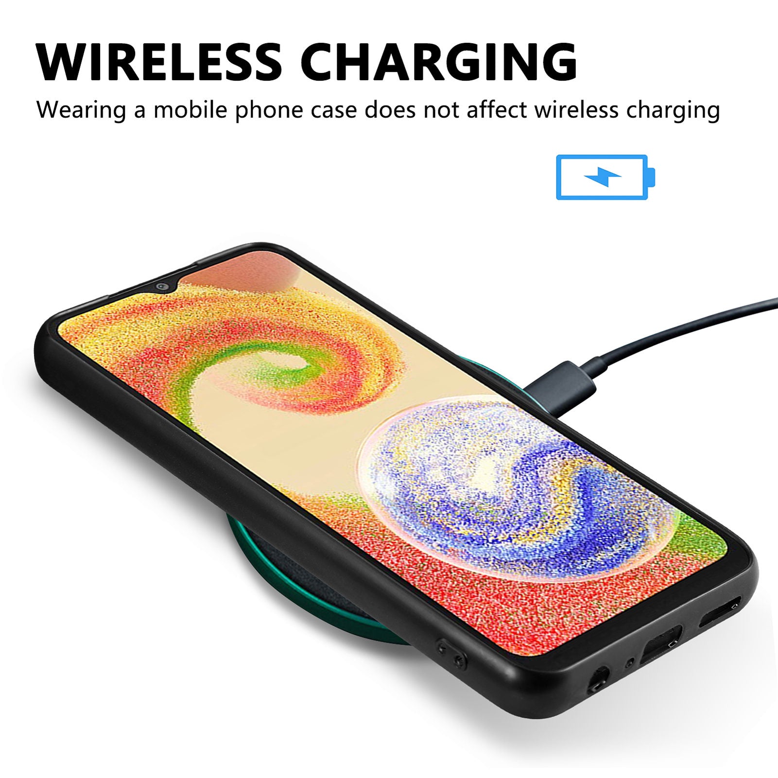 Drop-proof Phone Cover For Samsung Galaxy A04 4G (164.4 x 76.3 x 9.1 mm) PC PU Leather TPU Slim Phone Case